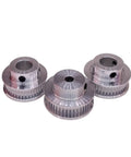 Timing Pulley For GT2 Belt System 28T 30T With 8mm Keyway 3x1.4 bore options for 3D printers displayed in silver metal
