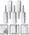 Five Pack Push To Open Cabinet Latches With Magnetic Closure And Long Stroke Magnets Aluminum Alloy Hidden Locks Silver Finish