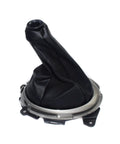 Black Stitched Shift Boot For 2009 To 2011 Honda Fit 1.5L Direct Replacement Easy Install Durable Car Interior Trim Cover With Precise Fit Oem Style Look, side view