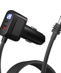 Plug And Play Road Warrior 10 Foot DC Power Cable with dual USB ports and digital volt gauge, ideal for Starlink Mini setups.