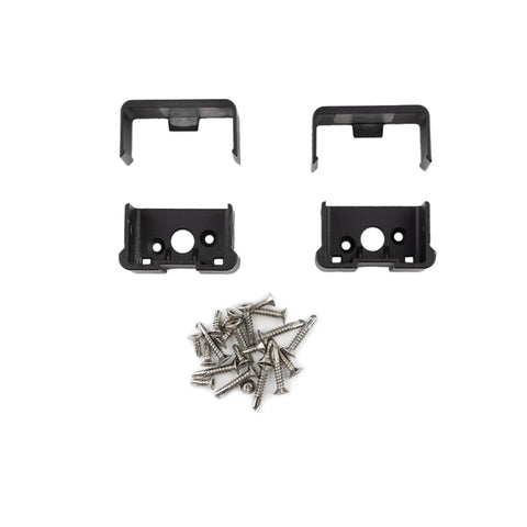 Textured Black Aluminum Cable Rail Horizontal Bracket Kit Two Piece Two Pack For Contemporary Railing System Quick Install Easy Post Connection Works With Aluminum Posts