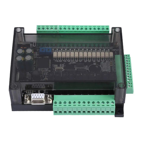 Pro Grade 24V DC PLC Controller Kit, with cable, for industrial automation, programmable logic relay board, front view