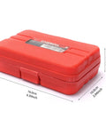 Red carrying case for 3/8 Inch Drive Spark Plug Socket Set, 6 Point, Pro Grade, Includes 5/8 Inch, 3/4 Inch, 13/16 Inch, 14Mm And 18Mm Sockets.