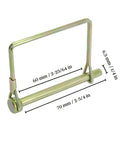 Gold Trailer Pins Pack Of Ten For Farm Trailers And Towing, Two And Three Quarter Inches Long And One Quarter Inch In Diameter