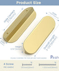 10 Pack Gold Cabinet Pulls 3 Inch Edge Pulls For Cabinets Desk Pull Gold Handle For Kitchen Cabinets with size dimensions