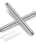 Premium 304 Stainless Steel Pipe Nipple Set With 1/4 Inch NPT Male Threads On Both Ends, 6 Inch Length, Built Tough SCH40 Pre-Cut Pipe For Plumbing