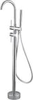 Chrome Freestanding Bathtub Faucet With Floor Mounted Tub Filler, Single Handle With Top Notch Durability, 360 Degree Swivel Spout