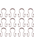 Rustproof Stainless Steel Shower Curtain Hooks 36 Pack With Double Glide Design Easy On And Off For Renters And Home Bathrooms Durable Curtain And Liner Hangers
