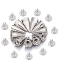 10pcs silver 7x14mm round-cone metal screwback studs for clothes, shoes, bags