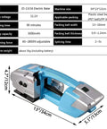 Dfedhf Electric Strapping Machine Automatic Welding Tool For Pp Pet Straps showing size dimensions and features for heavy-duty use.