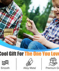 Solid Metal Alloy Magnetic Fidget Slider With Totally Smooth Glide Press Block And Crisp Click Sound Super Edc Desk Toy For Killing Stress Tight Focus And Pure Chill Vibes Sick Gift For Men Teens Or Anyone Grabbing A Break in use with a child outdoors.