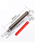 Soft Closing Automatic Door Closer 35Kg Pneumatic With Adjustable Speed And Positioning Stop in brown with measurements shown