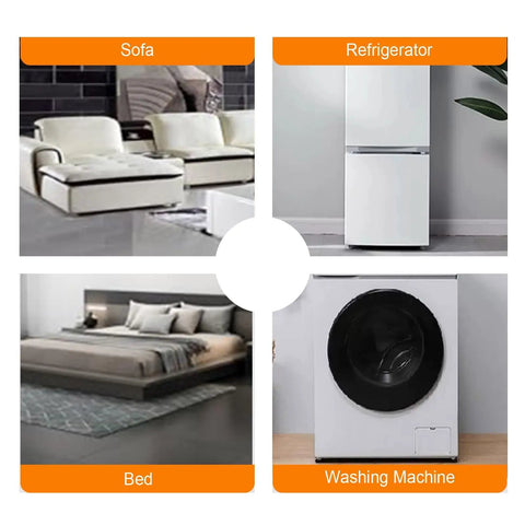 Industrial Heavy Duty Furniture Movers With Reinforced Steel Base And Dual Switchable Casters For smooth 360 Degree Swivel Rolling under heavy appliances like refrigerators and beds.