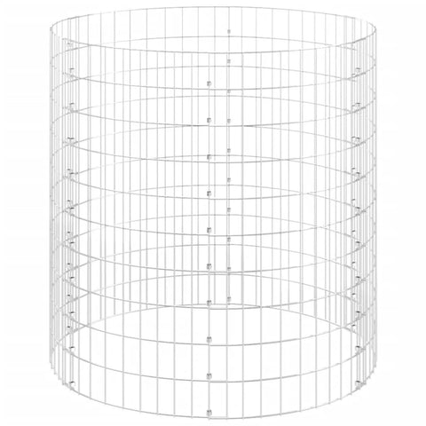 Large Galvanized Steel Garden Composter 39.4 Inch Cylindrical Outdoor Bin for Yard and Patio Backyard Friendly