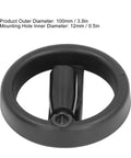 3.9 Inch Two Spoke Hand Wheel With Folding Revolving Handle For Milling Machines And Lathes Black Finish 12mm Center Bore Diameter Durable Metal Tooling Accessory For Dial In Adjustments And Precise Manual Control