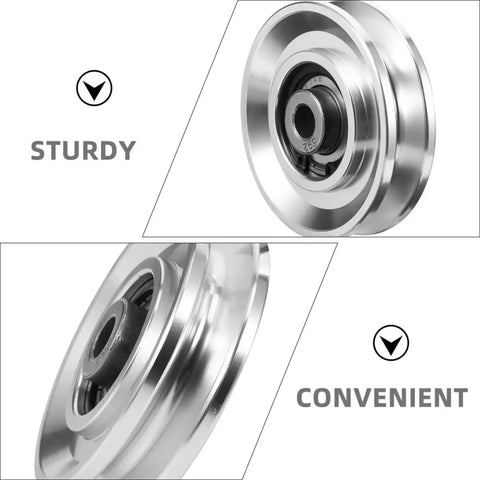 2 Pack Bearing Pulley Wheel For Gym Gear And Home Workout Pro Grade Equipment Durable Round Pulleys For Cable Machines And Sliding Door Rollers Easy To Install Quickly, aluminum bearing pulley wheel
