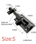 Heavy Duty Sliding Bolt Latch With Slick Automatic Glide Features Rock Solid Aluminum Alloy Build, Size S, dimensions shown.