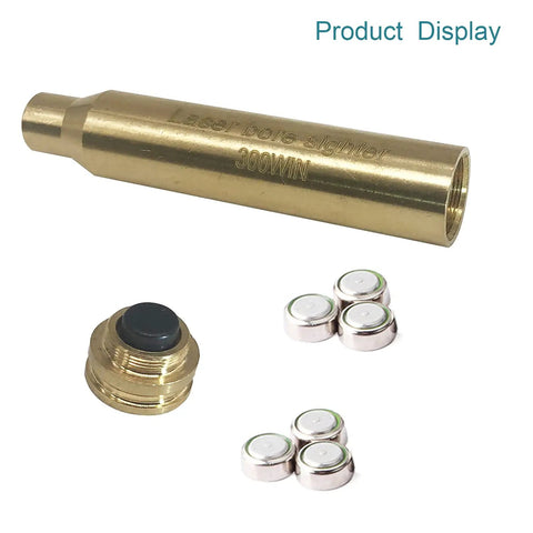 Range Ready Red Dot Laser Bore Sight for 300 Win Mag and 7 62X67mm cartridges with batteries