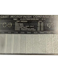 C9 Surface Roughness Scale For Cast Microfinish Surface Comparator Dope Tool For Precise Finish Matching And Quick Visual Comparison On Metal Parts Great For Machinists And Metalworkers To Verify Finish On The Fly., 4 1/2 x 3 1/4 in nickel comparator with 9 cast surfaces