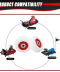 Product compatibility diagram featuring Heckuva Durable Replacement Caster Wheels For Razor Crazy Cart Xl Dlx Shift.