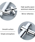 Stainless Steel Shower Door Handle For Glass Enclosures Built Tough Grab Bar With Adjustable Hole Distance 304 Grade Durable Bathroom Accessory Includes Hardware 250mm Length, mirror finish