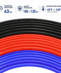 Solid Black Silicone Vacuum Hose Kit With 6 PCS Assorted Diameters Including 3M 4M And 10M Plus 5M 8M And 6M Sizes Each Measuring A Full 10 Feet Long For Heavy Duty Automotive And DIY Projects Using Premium Raw Materials That Stay Flexible black red blue hoses