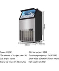 Top Shelf Countertop Nugget Ice Maker Chilling 120 Pounds Daily With Solid 33 Pound Storage Smooth Operator Vibe side view showing ice compartment.