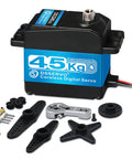 Beefy 45Kg High Torque RC Servo With 8.4V Coreless Motor Stainless Steel Gears Waterproof, components shown, suitable for RC models