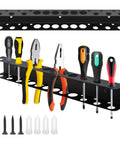 Wall Mounted Screwdriver And Pliers Organizer With 18 Slots, Carbon Steel Heavy Duty Tool Rack for garage storage.