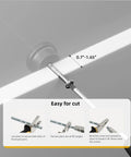 Close-up showing installation instructions with pliers for 18 Pack Black Cabinet Knobs Zinc Alloy Round Drawer Knob 1-5/8 Inch