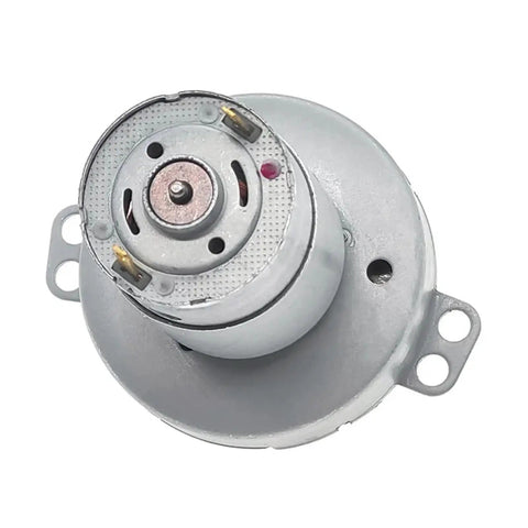 Hottest Micro DC Gear Motor For Robotics Projects, Reliable 12-24V High Torque Deceleration Drive view from above with terminals.