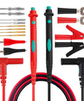Pro Grade Digital Multimeter Test Lead Kit With Alligator Clips, Replaceable Probes, 16 Piece Set For Safe Accurate Electrical Testing