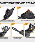 Adjustment steps for Heavy Duty Auto Retracting Tie Down Straps With Soft Loops, 1 Inch By 12 Feet, 1800 Pound Load Capacity.