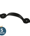 Matte Black Cabinet Handles Five Pack Three And A Half Inch Center To Center Classic Pulls with hammered texture finish.