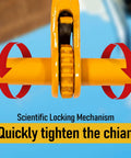 Close-up of 4 Pack Heavy Duty Ratchet Lever Load Binders With Grab Hooks, 12,000 Lb Working Load Limit Each, showing tightening mechanism