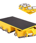 180 Degree Steering Industrial Machinery Mover Trolley With PU And Steel Dual Rollers, Heavy Load Equipment Dolly, 8 Ton Capacity