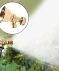 Built Tough Aluminum Sprinkler Head With Adjustable Spray Modes For Farm Irrigation And Garden Watering, Gold Finish Looks Sharp