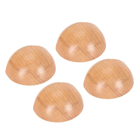 Four Pack Silent Shock Absorbent Wood Door Stoppers No Drill Needed Protect Floors In Bedroom Bathroom Living Room With Premium Synthetic Wood