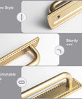 Champagne Bronze Cabinet Pulls With Bead Edge Backplates, 5 Inch Hole Centers, Solid Zinc Alloy Construction, showing close-up details