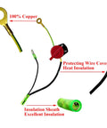 12 Pack Engine On Off Kill Switch For Champion Predator Firman Honda And Clones GX160 GX200 GX240 GX270 GX340 GX390 Replacement Parts Durable Universal Fit For Small Engines, 3-wire copper lead