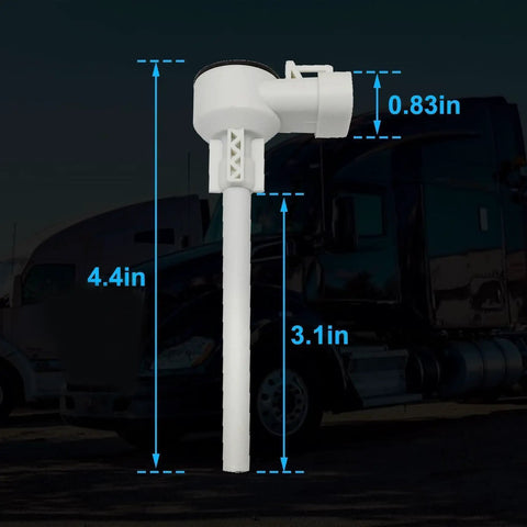 Coolant Level Sensor for Heavy Duty Trucks KZ359001 57759511 dimensions shown, fits Peterbilt 579 Kenworth T680 T880