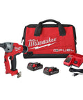 Heavy Duty 18 Volt Brushless Cordless Blind Rivet Tool Kit with accessories and bag for on-site pop rivet installation.