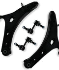 Beefed Up Front Lower Control Arm With Ball Joint Assembly For Subaru Forester 2014 2015 2016 2017 2018 Driver And Passenger Sides With Front Stabilizer Sway Bar End Links Replacement Kit For Improved Handling And Ride, black steel