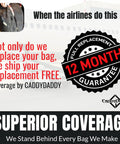 Constrictor Grey Golf Travel Bag With North Pole Golf Club Protector warranty and coverage details image