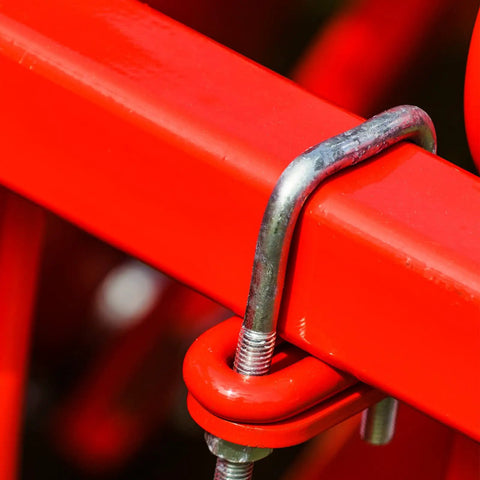 Square U Bolts Two Pack With 122mm Inner Width And 160mm Length M8 304 stainless steel clamping red metal rail