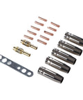 Copper Welding Torch Consumables Set With Protection Nozzle, Contact Tip, and Connecting Kit for MIG Welders - 3 Piece Replacement Accessory