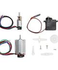 Drop In Ready Motor Backup Set For Robotics Engineering Projects Featuring High Torque Dc Drivetrain Parts, includes three motors and components.