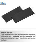 Rectangle Graphite Block Ingot, High Purity Graphite Electrode Plate Sheet For Precision Melting, Casting And Electrolysis, 50x20x1mm, Pack Of 2