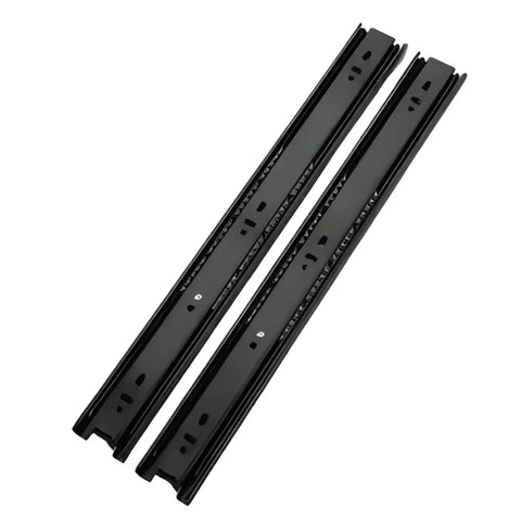 Heavy Duty 3 Stage Soft Close Drawer Slides for Rock Solid Cabinet Builds featuring smooth ball bearing glide.