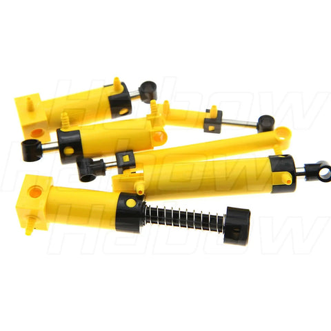 Yellow pneumatic cylinders from Pneumatic Technic Parts Kit For Lego Builders 19Pcs Compatible With Pneumatic Cylinders Air Pumps